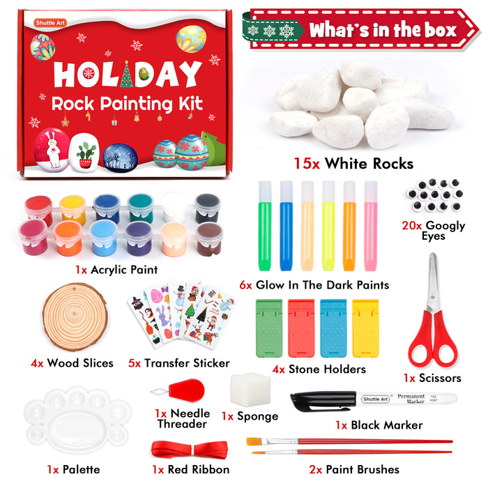 Rock Painting Kit - Holiday Set