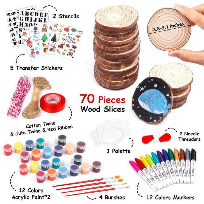 Wood Slices Kit - Set of 70