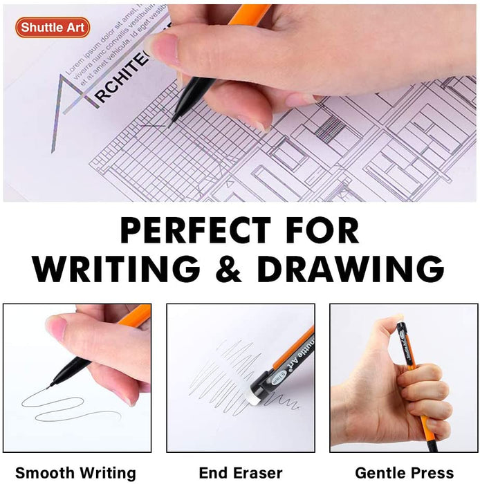 Mechanical Pencils, 6 Barrel Colors - Set of 84