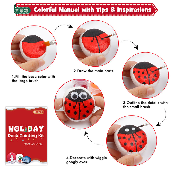 Rock Painting Kit - Holiday Set