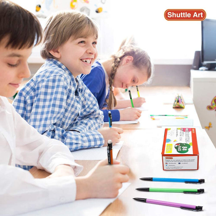 Mechanical Pencils, 6 Barrel Colors - Set of 84