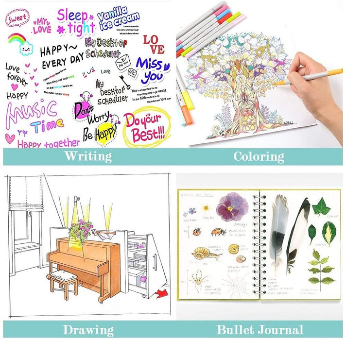 Dual Tip Brush Pens -  Set of 56