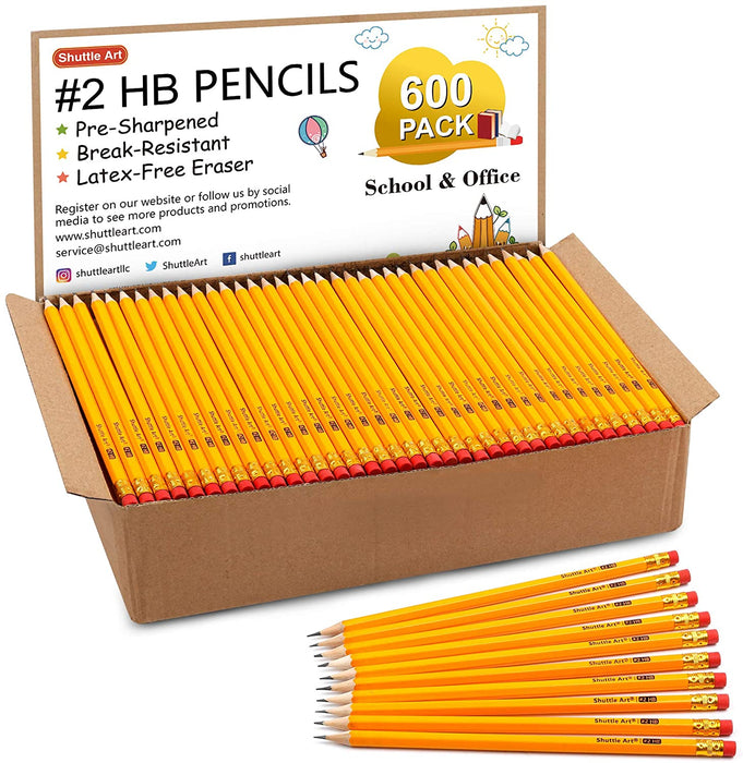Wood-Cased #2 HB Pencils - Set of 600