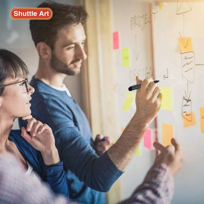 Magnetic Black Dry Erase Markers - Set of 15