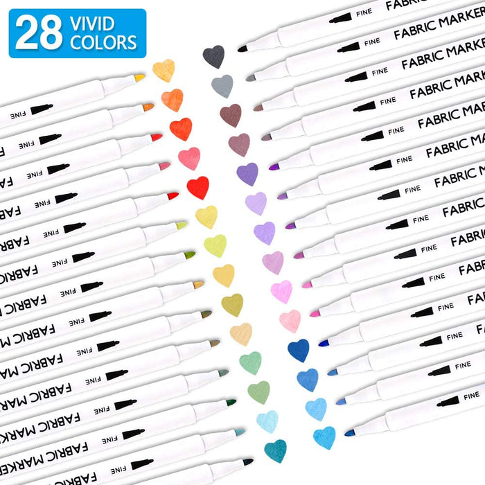 Fabric Markers - Set of 28