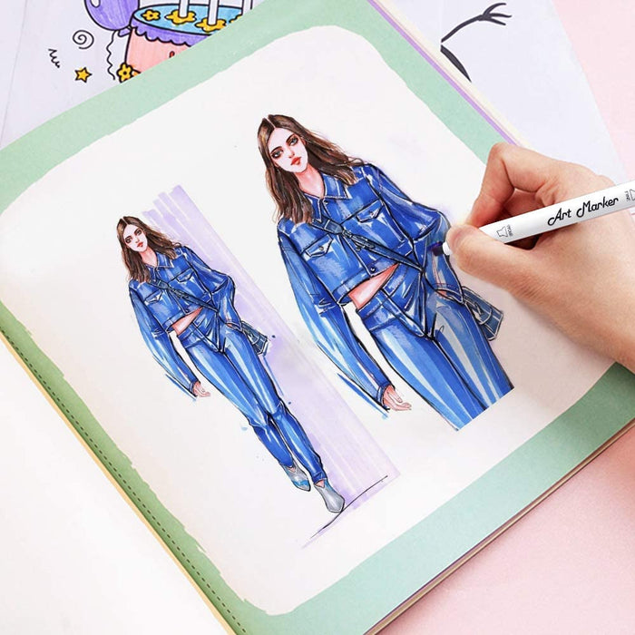 Dual Tip Art Markers - Set of 30