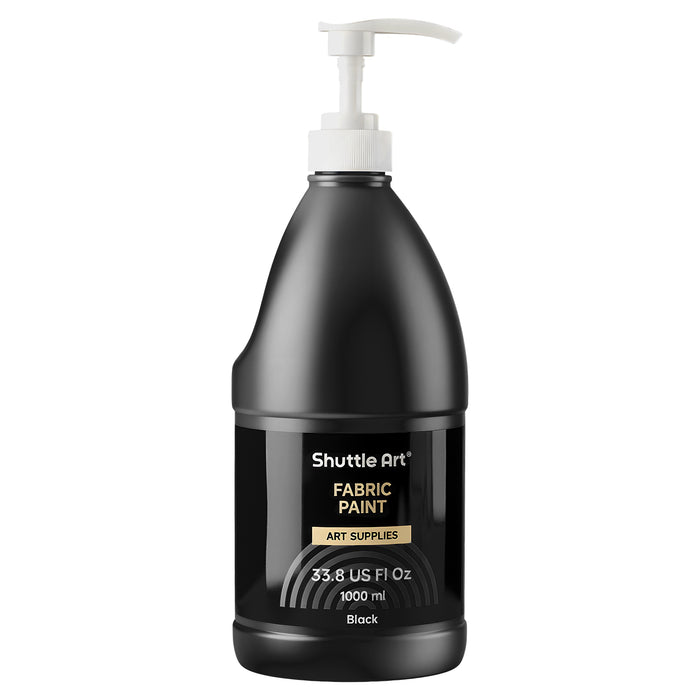 Black Fabric Paint - Set of 33.8 oz(1000 ml)