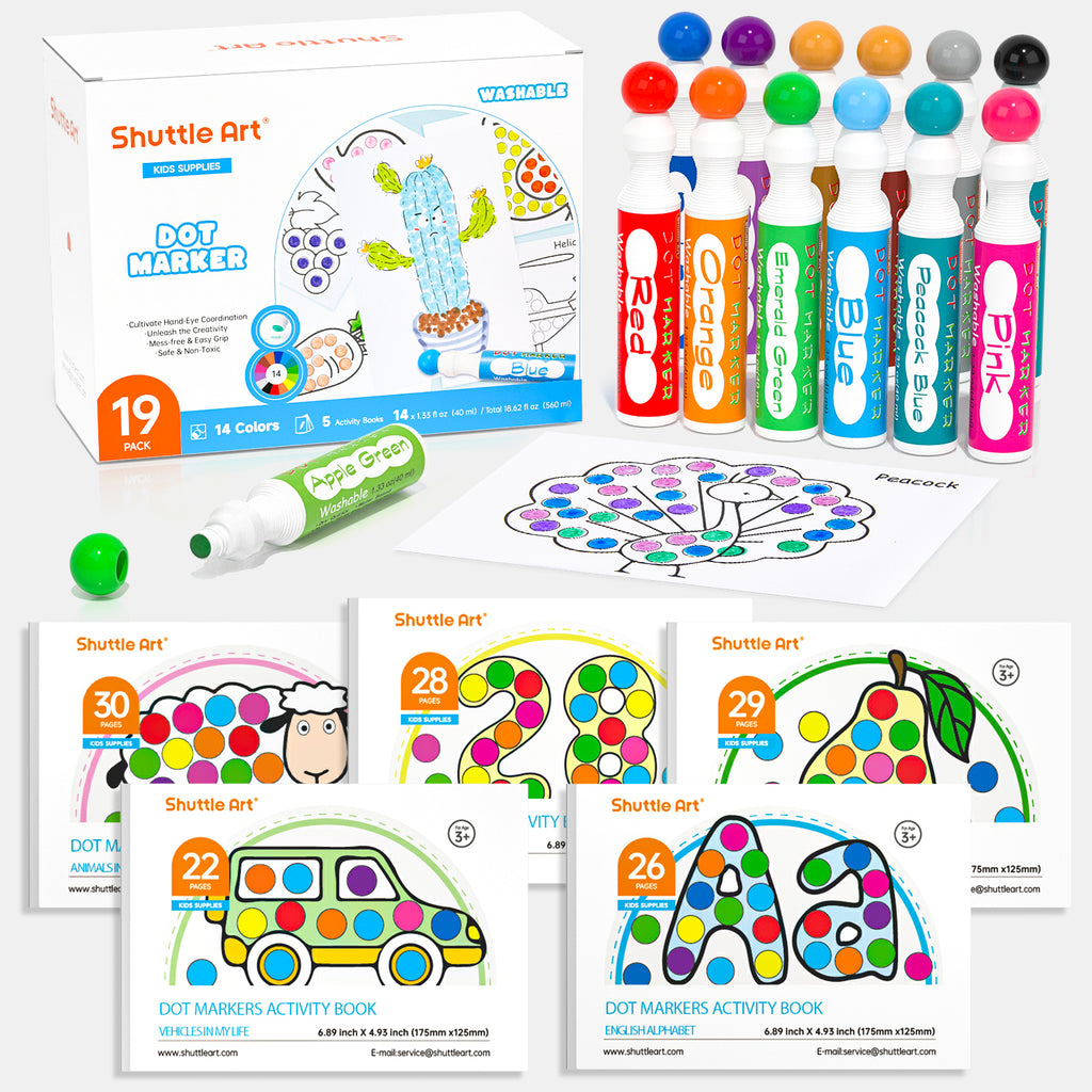 Dot Markers - Set of 14+5 — Shuttle Art Dot Markers - Set of 14+5 — Shuttle Art