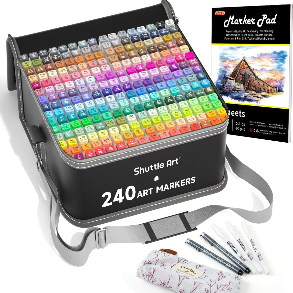 Dual Tip Art Marker Set of 240 Colors — Shuttle Art