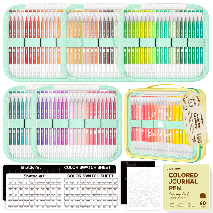 Colored Pens,  0.6mm Fine Point - Set of 180 Colors  Journal Pens
