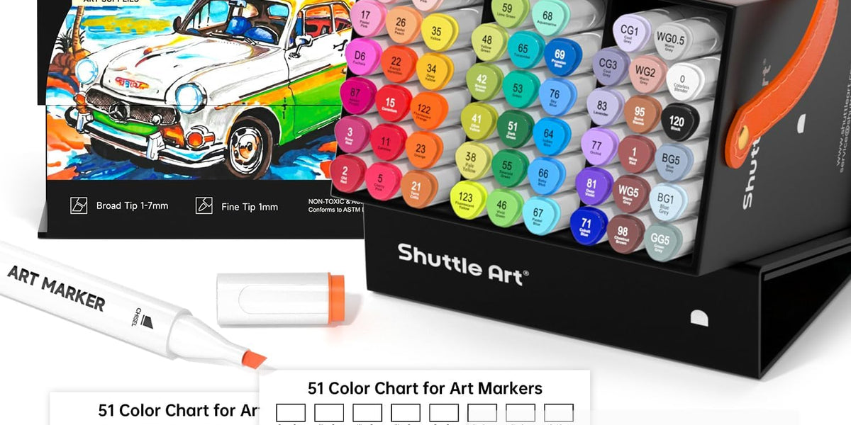 Dual Tip Art Markers - Set of 51 — Shuttle Art