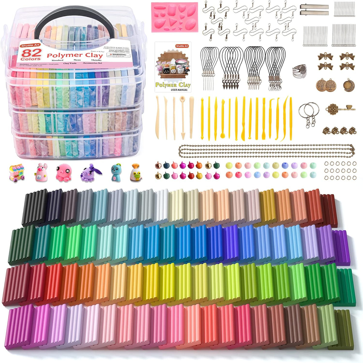 Clay　セット Polymer Clay, 0.7 oz Block - Set of 82 — Shuttle Art