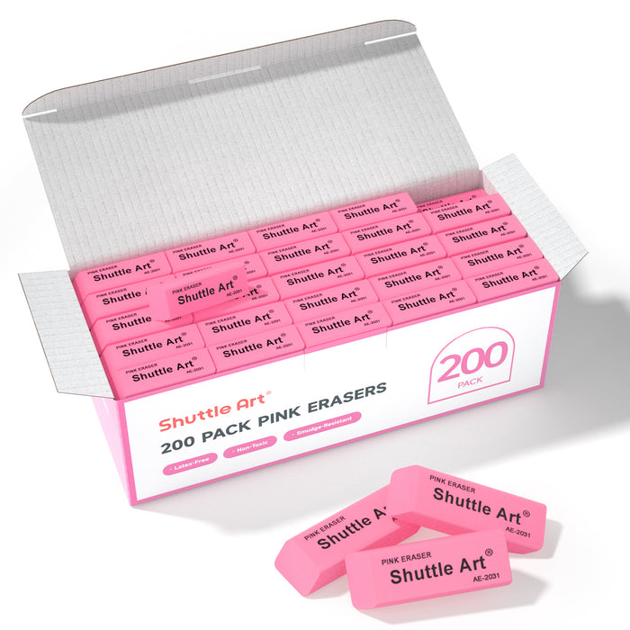 Pink Erasers - Set of 200 Pack
