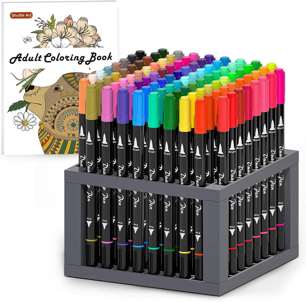 デュアルマーカーセット96カラー Dual Tip Brush Pens Art Markers Set of 96 Colors — Shuttle Art