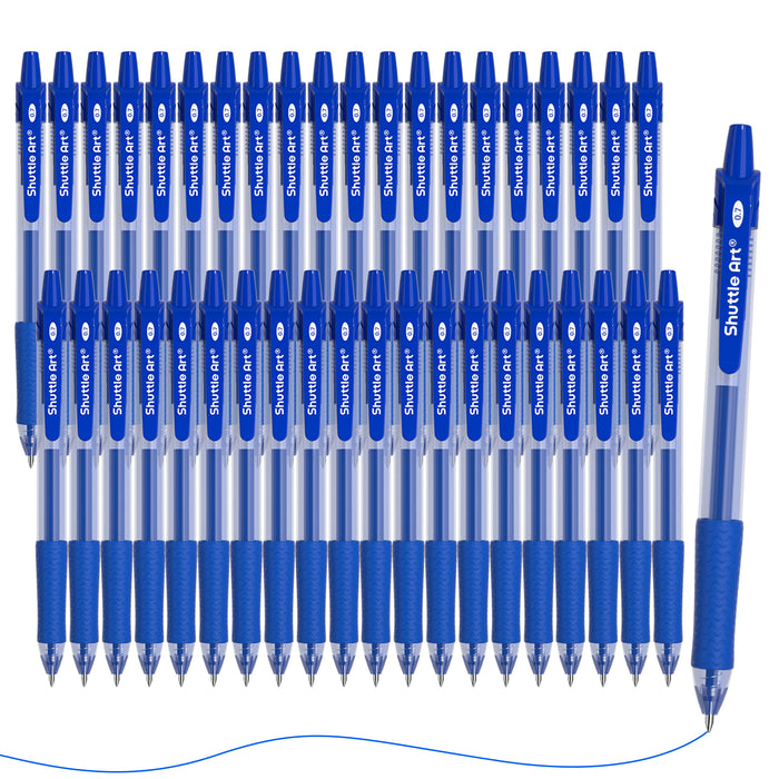 Blue Gel Pens, 40 Pack Retractable 0.7mm