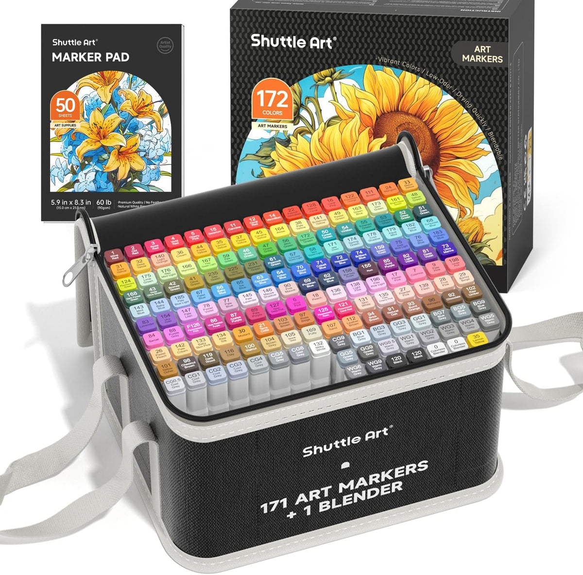Tatu A　左と中央2点セット Amazon.com : Tommax 180 Colors Dual Tip Markers Set