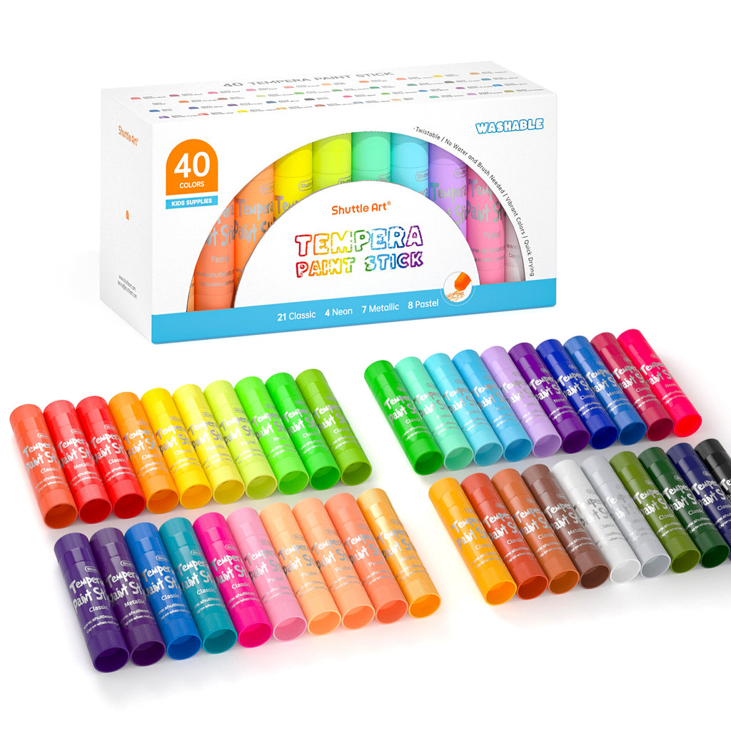 Tempera Paint Sticks - Set of 40 Colors — Shuttle Art