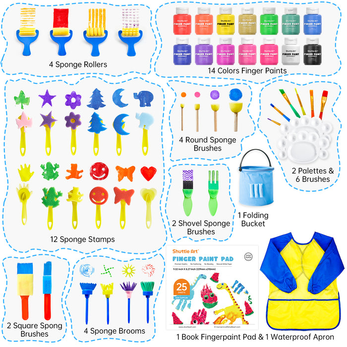 Finger Paint - Set of 14 Colors(60ml)