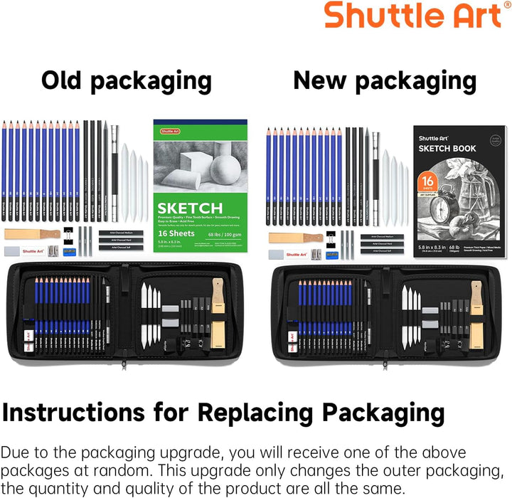 Professional Art Supply Set, Sketching and Drawing - 37 Pieces