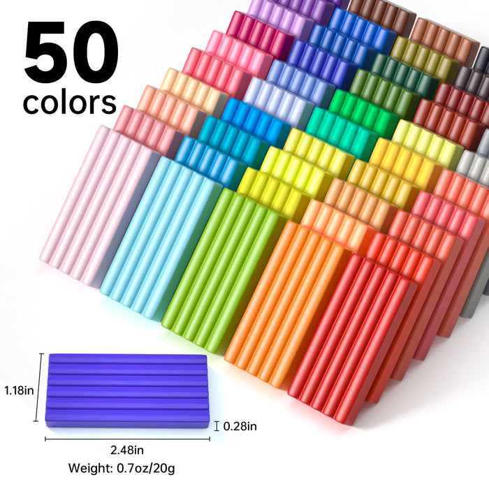 Polymer Clay, 0.7 oz Block - Set of 50