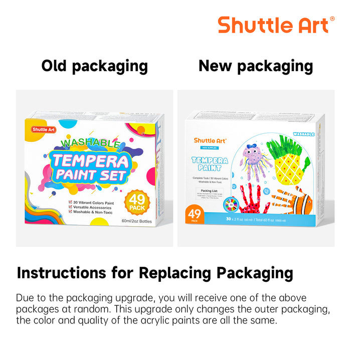 Washable Tempera Paint - Set of 49