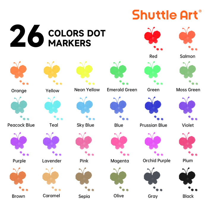Dot Markers with Free Activity Book -Set of  26