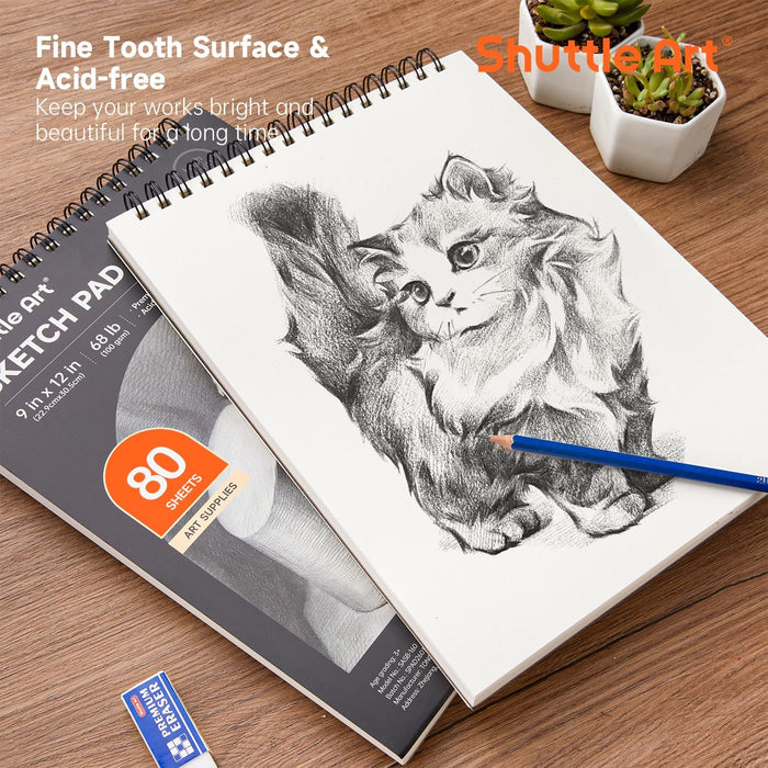 Artists Sketch Books, 160 Sheets - Set of 2