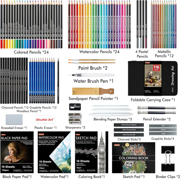 Drawing Kit - Set of 116 PCS