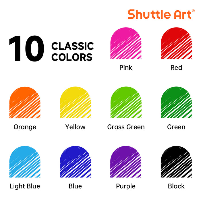 Liquid Ink Rollerball Pens - Set of 10