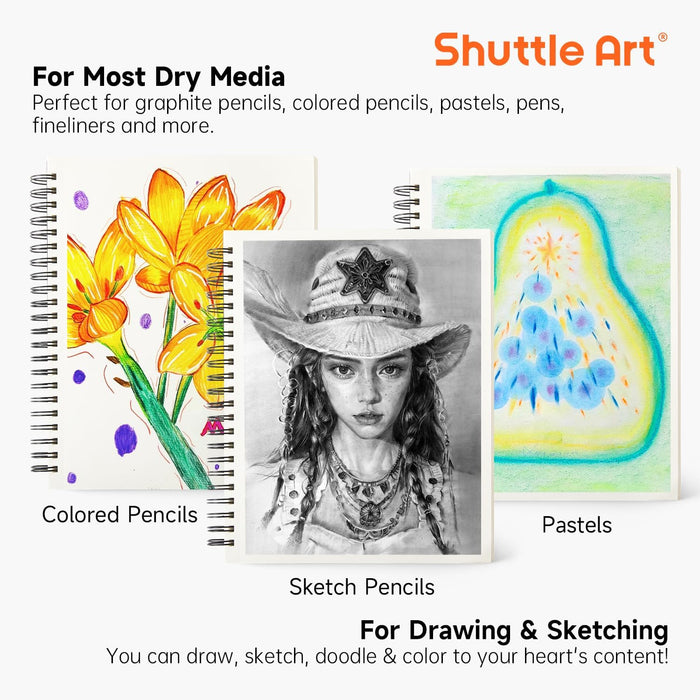 Sketch Pad, 9x12” - Pack of 2(110 Sheets Each)