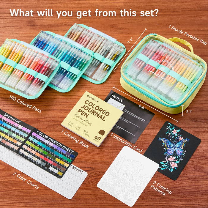 Colored Pens,  0.6mm Fine Point - Set of 180 Colors  Journal Pens