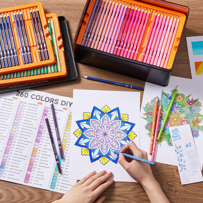 Professional Colored Pencils - Set of 260