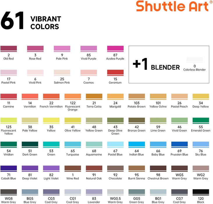 Dual Tip Art Markers - Set of 61