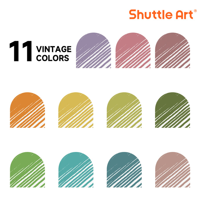 Retractable Gel Pens - Set of 11 Vintage Colors