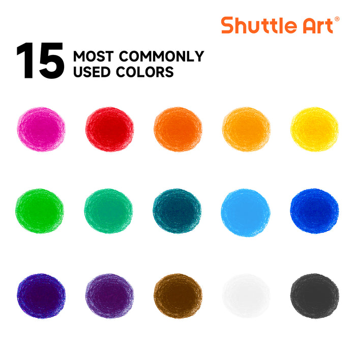 Tempera Paint Sticks- Set of 15 Colors Solid Washable Paint