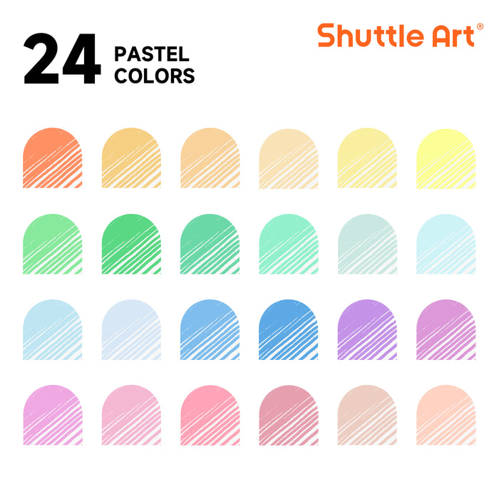 Pastel Gel Pens - Set of 24 Milky Colors Gel Pen