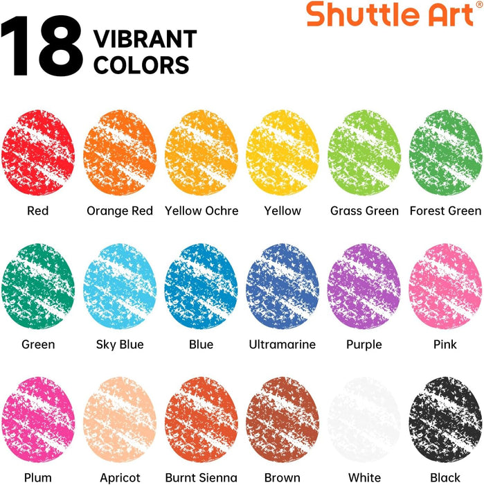 Egg Crayons for Toddlers 1-3, Jumbo Crayons- Set of 18 Colors