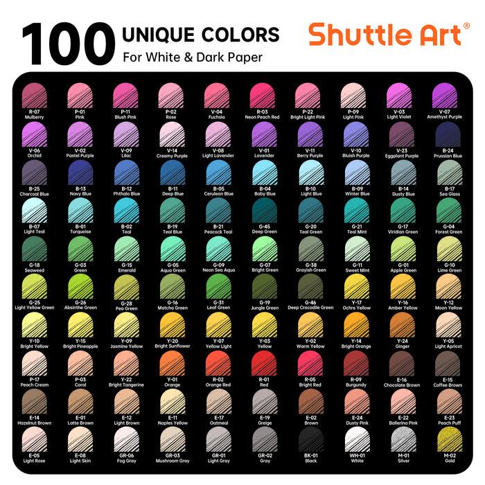 Colored Pens,  0.6mm Fine Point - Set of 180 Colors  Journal Pens