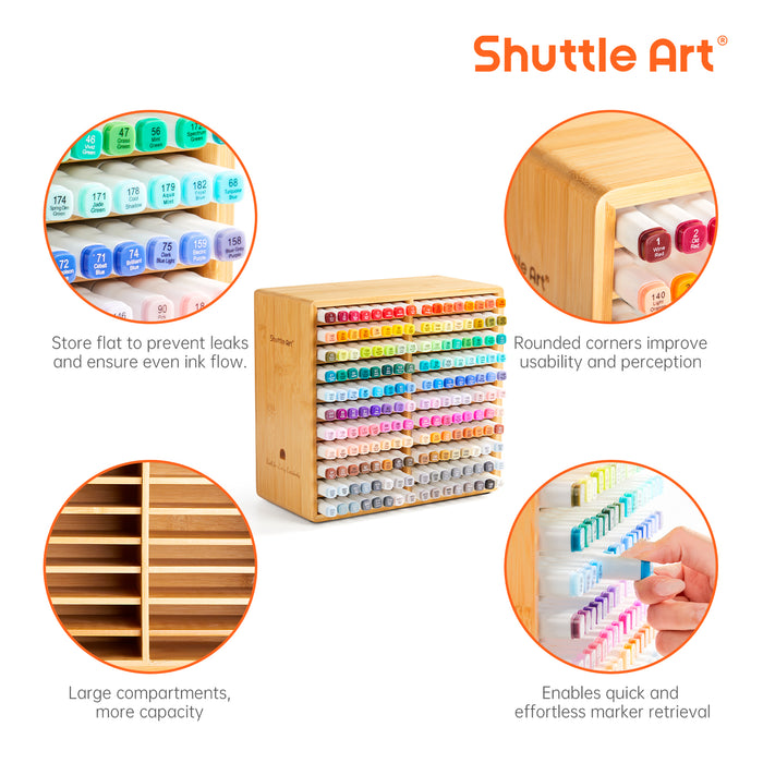 Marker Organizer, Hold 176 Art Markers - Set of 22 Compartments