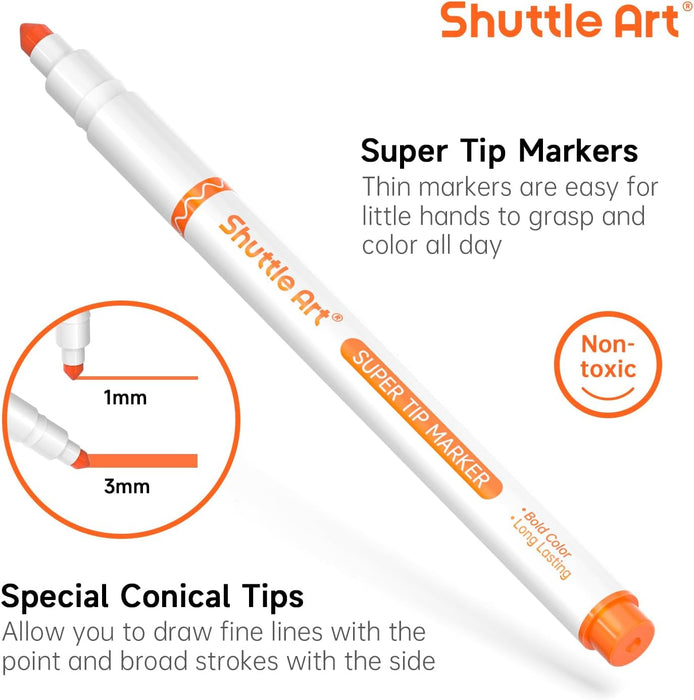 Washable Super Tips Markers, 12 Assorted Colors - Set of 312