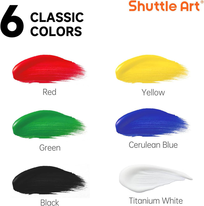 Washable Paint for Kids, 69 oz Bulk Tempera Paint with Pump- Set of 6