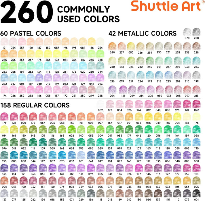 Professional Colored Pencils - Set of 260