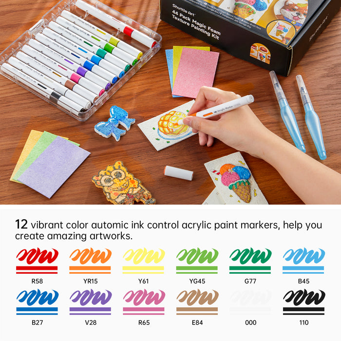 Magic Foam Texture Painting Kit -Set of 44