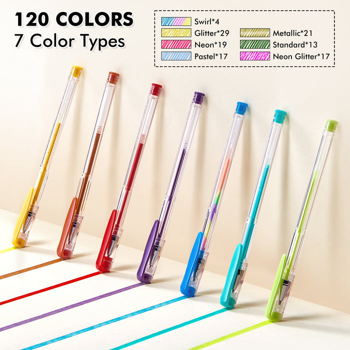 Unique Colors Gel Pens - Set of 120