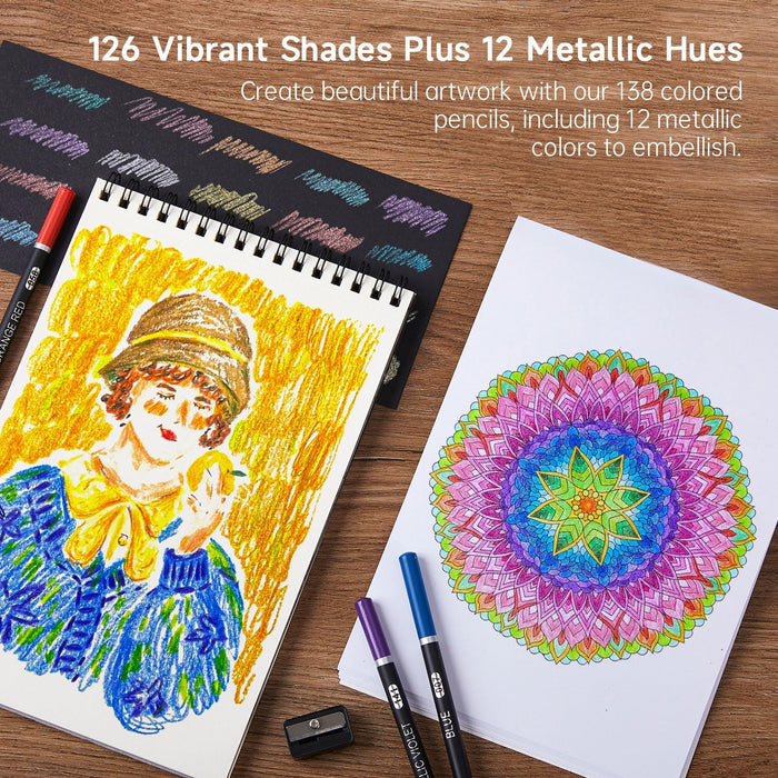Professional Colored Pencils - Set of 138