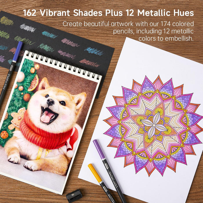 Professional Colored Pencils - Set of 174