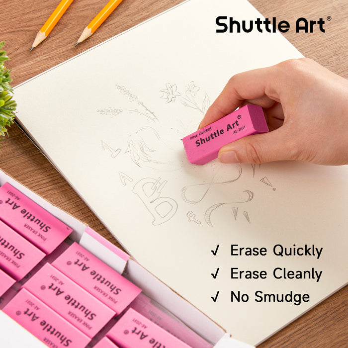 Pink Erasers - Set of 200 Pack