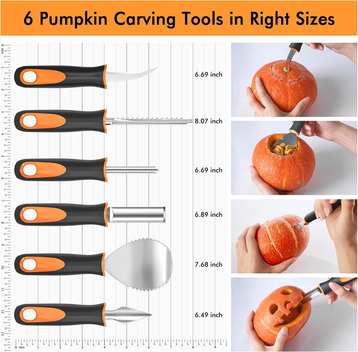 Halloween Pumpkin Carving Kit - Set of 15