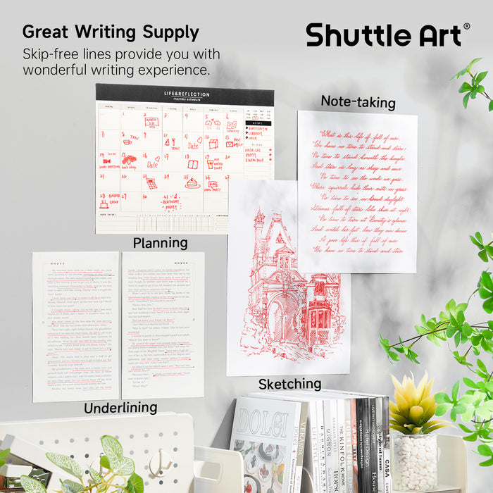 Red Gel Pens, 20 Pack Retractable 0.7mm