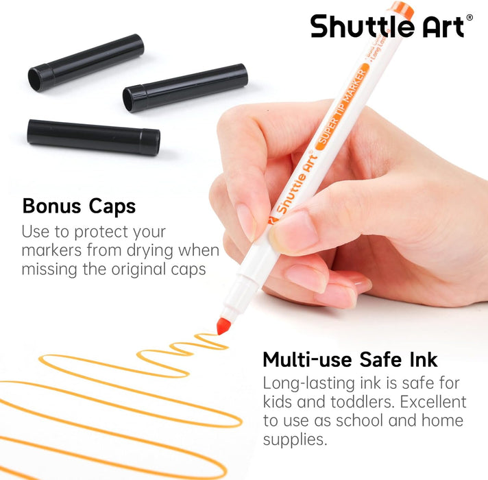 Washable Super Tips Markers, 12 Assorted Colors - Set of 312
